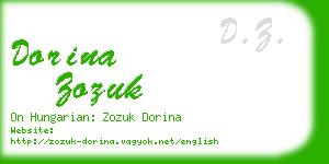 dorina zozuk business card